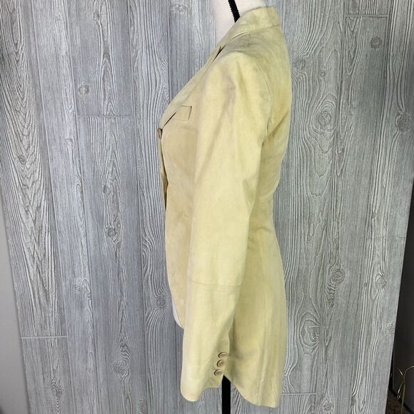 Brunello Cucinelli Vera Pelle Asymmetric Draped Leather Blazer Jacket Italian Si - Picture 5 of 14